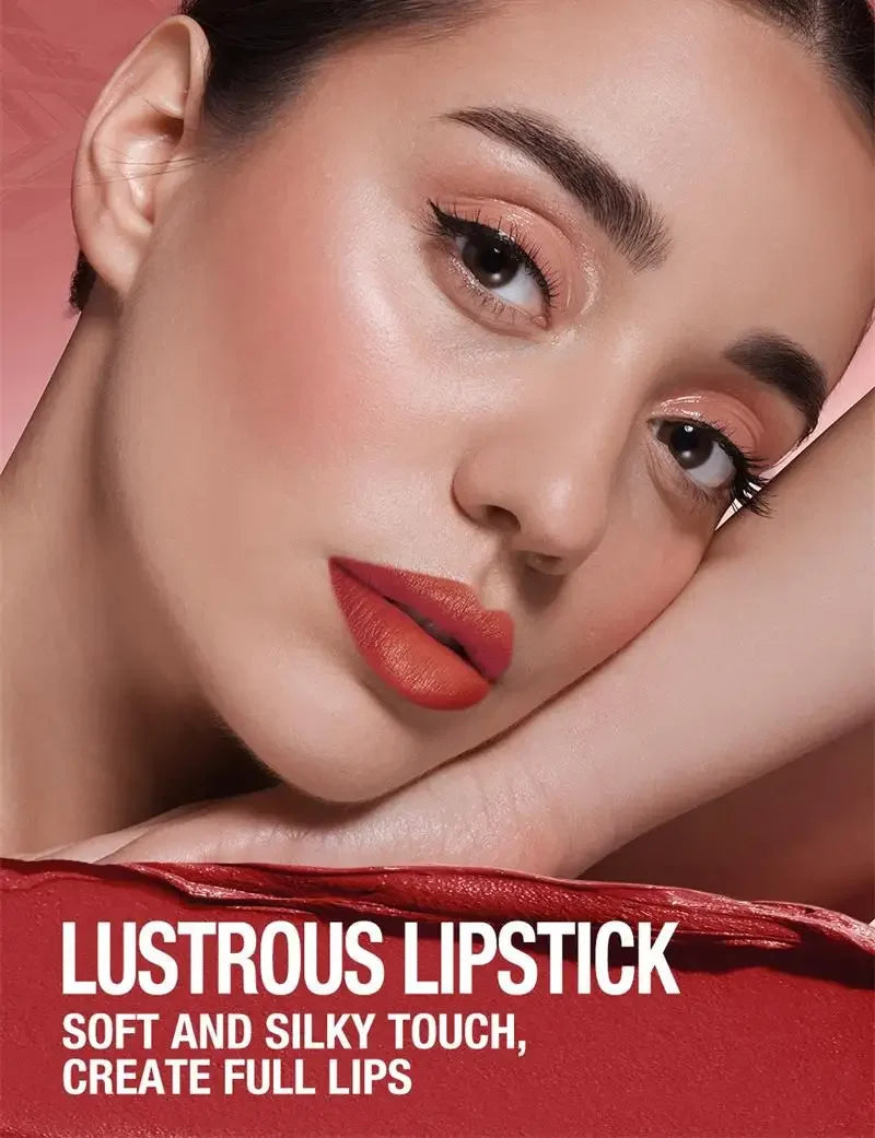 Matte Lipstick Non-Stick Cup Long-Lasting Velvet Finish Lipstick Pen  Smooth Matte Lip Color Waterproof Non-Fading -12 Colors