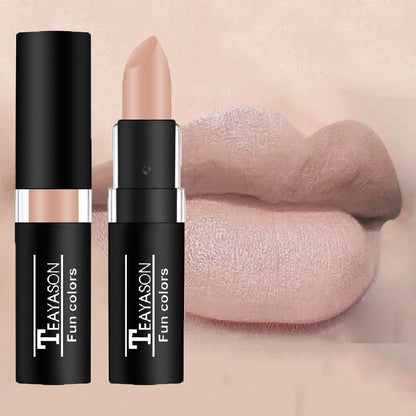 12Colors Matte Lipstick Black Green Sexy Red Velvet Lip Gloss Long Lasting Non-stick Women Lip Tint Make Up Facial Body Cosmetic