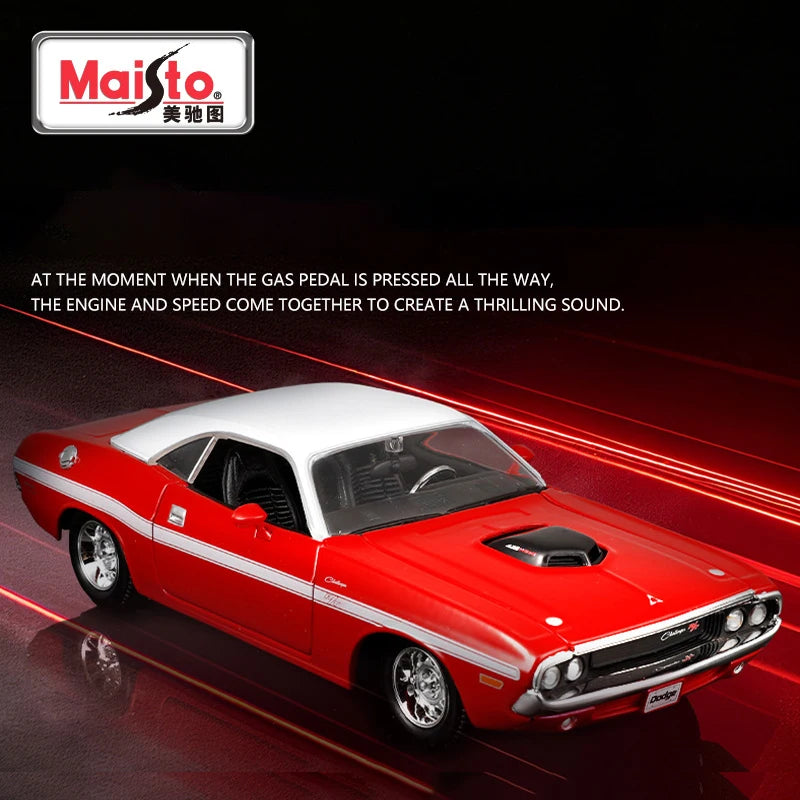 Maisto 1:24 Dodge Challenger R/T Coupe 1970 Alloy Car Diecasts & Toy Vehicles Car Model Miniature Scale Model