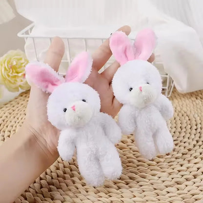 Easter Party Rabbit Bunny Plush Dolls Keychain Bag Pendant Kids Birthday Party Favors Gift for Guests Basket Fillers