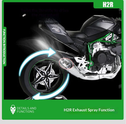 Kawasaki H2R motorcycle scale 1:9  model alloy simulation motorcycle model hand-made ornaments gift