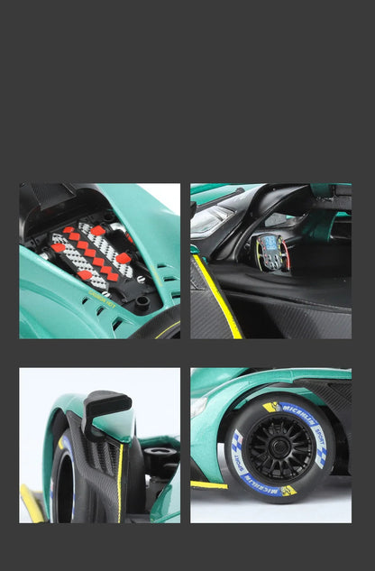 Aston Martin Valkyrie AMR PRO 1:24 Alloy Car Model Sound and Light Pull Back Toy Collectibles Gift