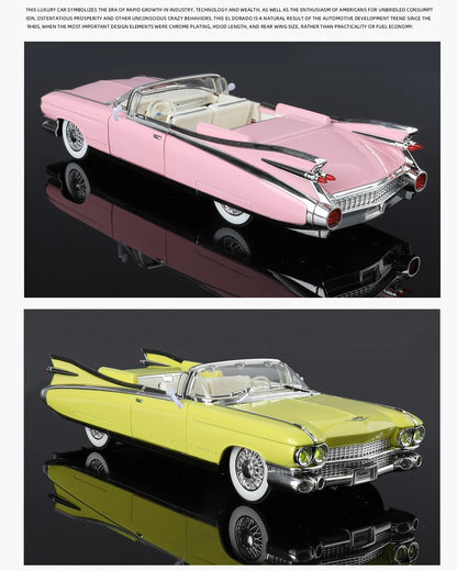 Retro luxury 1:24 convertible sports car alloy model, exquisite desktop ornaments, best collection for car model enthusiasts