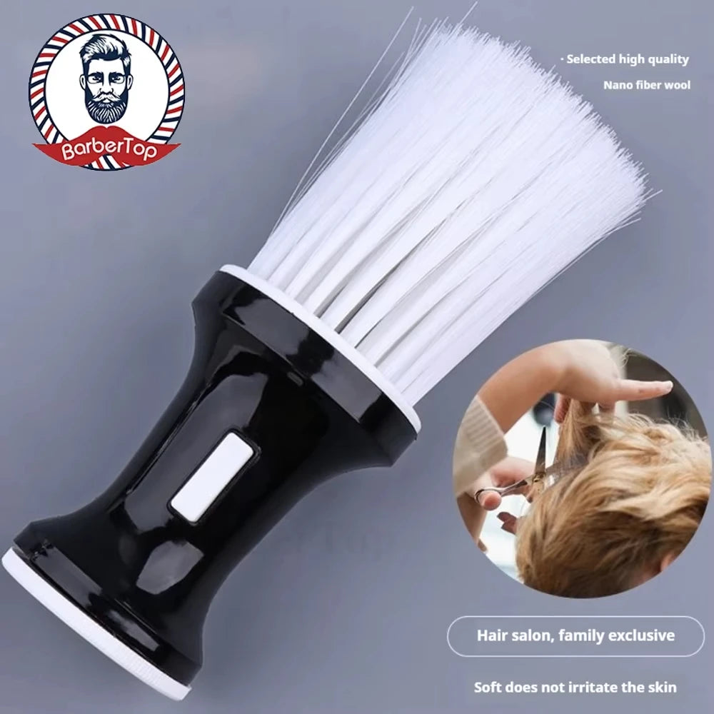 Soft Hair Cleaning Brush Barber Plastic Handle Retro Neck Duster for Salon Hairdressing Styling Tool to Remove Comb Breaks
