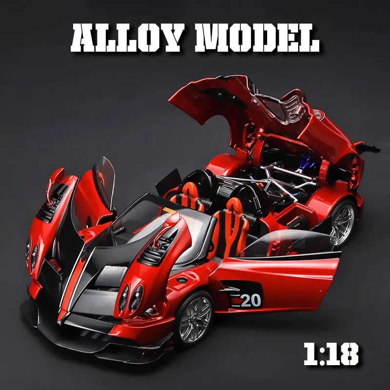 Cool alloy sports 1:18 car model, simulated interior details, cool lighting and sound effects, exquisite desktop ornaments