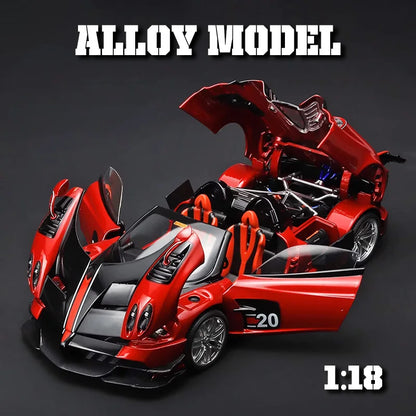 Cool alloy sports 1:18 car model, simulated interior details, cool lighting and sound effects, exquisite desktop ornaments