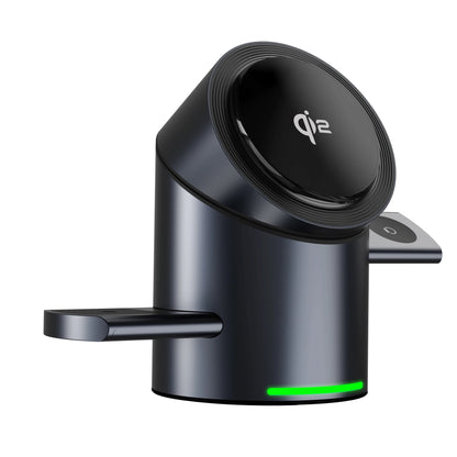 New Qi2 3In1 Magnetic Wireless Charger 15W Fast Charging Station Touch Button for IPhone Android Phones iWatch AirPods