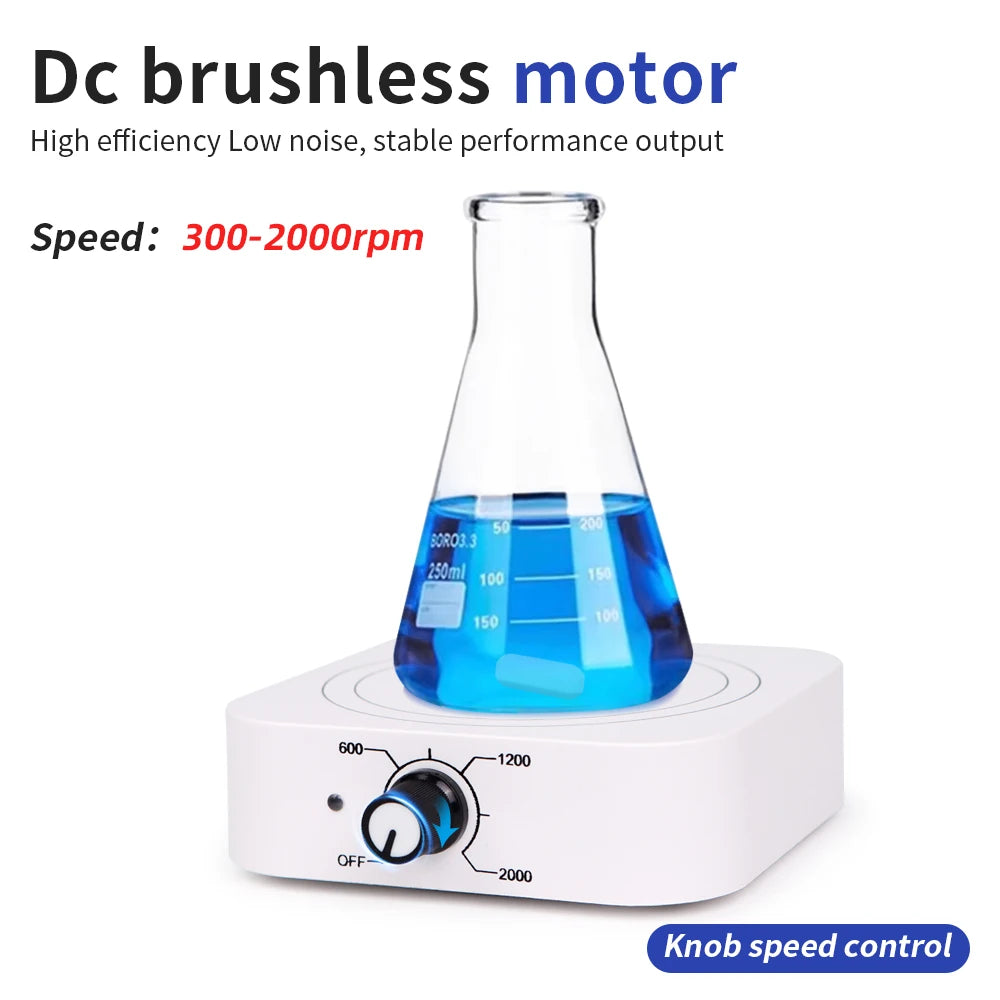 Magnetic Stirrer 1L 300-2000RPM Kitchen / Laboratory Magnetic Mixer Portable Stirrers Machine with Mini Stir Plate Agitator EU Plug