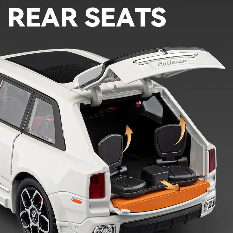 Rolls Royce 1:20 SUV Cullinan Alloy Luxy Car Model Diecast Metal Vehicles Car Model Simulation Sound and Light Gift