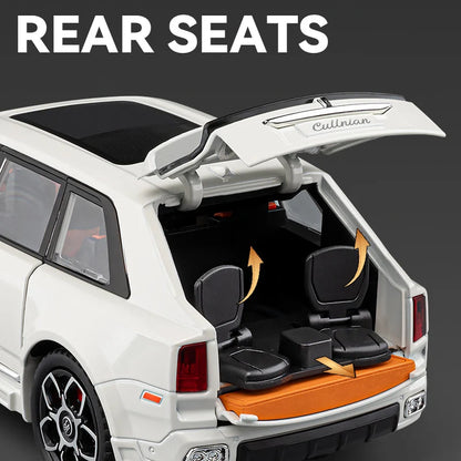 Rolls Royce 1:20 SUV Cullinan Alloy Luxy Car Model Diecast Metal Vehicles Car Model Simulation Sound and Light Gift