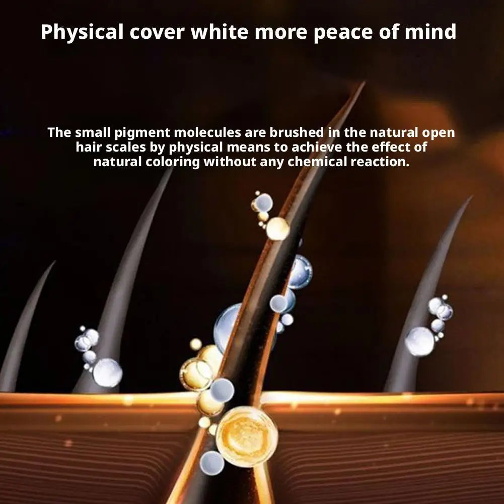 2-in-1 Instant Comb Hair Dye, Touch up Comb, Waterproof Sweat proof Hair Dye Comb for Gray Hair Coverage Beard Hair Color Stick