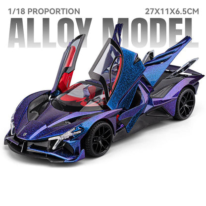 Apollo Project EVO Alloy Sports 1:18 Car Model Diecast Metal Concept Racing Car Vehicle Model Sound and Light Toy Gift