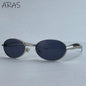 Sexy Small Oval Punk Sunglasses Women 2026 Luxury Vintage Steampunk Metal Frame Sun Glasses For Ladies Trendy Traveling Shades