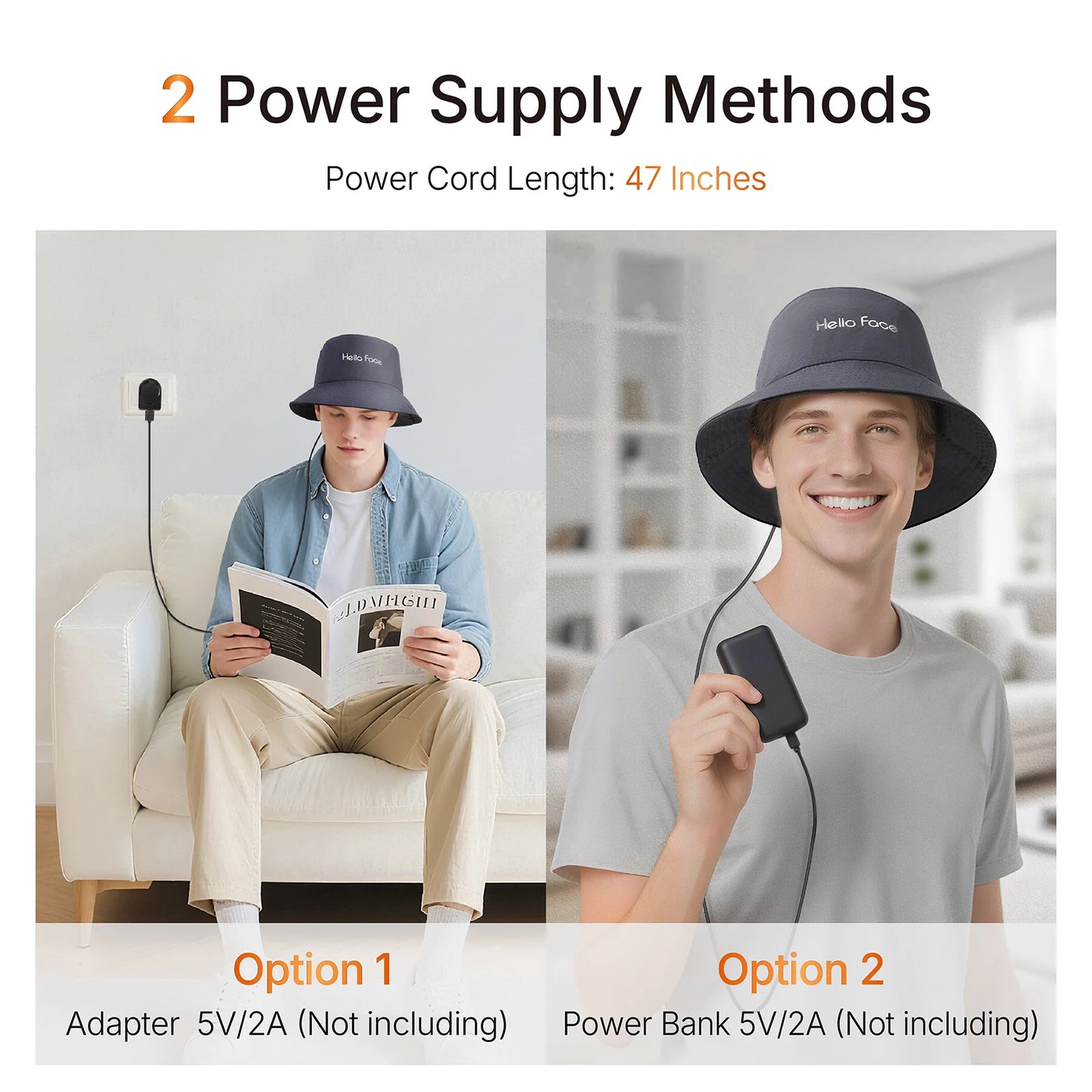 New Bucket Hat Hello Face 336 Pcs LED Hat Helmet Hair Growth Cap for Hair Loss Red Light 660nm Infrared Light 850nm Hair care