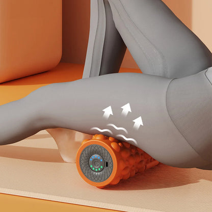Electric Vibrating Foam Roller Massage Column Rechargeable Exercise Roller 5 Modes Muscle Roller for Yoga Pilates