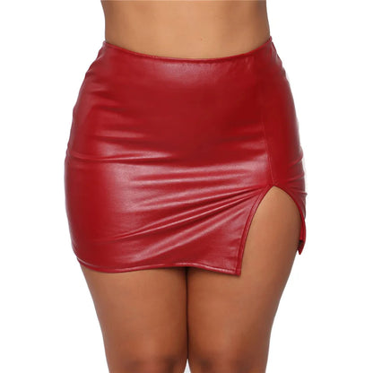 New High Waist Sexy Pencil Skirt Fashion Women Sexy PU Leather Tight Miniskirts Ladies Office Slim Bodycon Skirts Night Clubwear