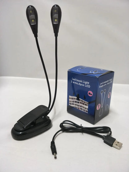 Mini led Book Night Light table lamp eye protection adjustable clip-on desk lamp battery powered flexible study bedroom reading