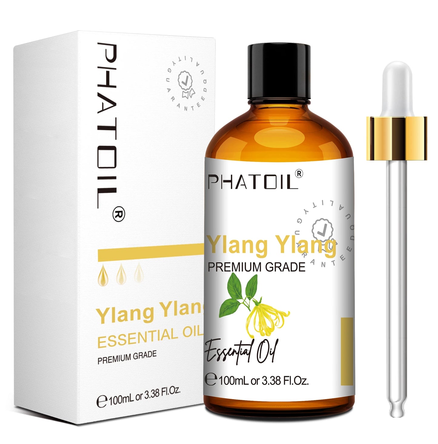 PHATOIL 100ml Pure Essential Oil For Skin Eucalyptus Peppermint Vanilla Tea tree Ylang Ylang Bergamot Aromatherapy Essential Oil