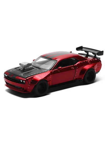 CCA 1:36 Dodge Challenger Alloy DIY Race Car - Detachable & Customizable Parts, Buildable Model Kit for Collectors