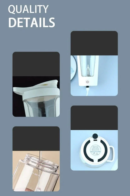 Electric Blenders 450ML Cup Portable Protein Powder Shaker Bottle Mixing Cup Rechargeable Coffee Milk Cup Sports Fitness Kettle