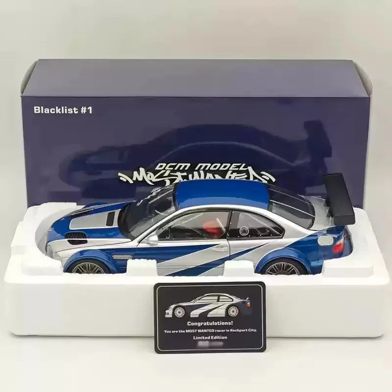 Bmw M3 Gtr E46, Dcm 1:18 Need For Speed Alloy Car Bmw Limited Collection Diecast Ornaments Custom Decoration Gift
