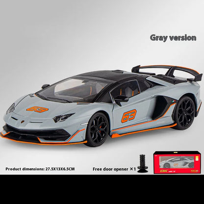 Large 1/18 Aventador SVJ Supercar Model Simulation Interior Details Adult Collection Ornaments