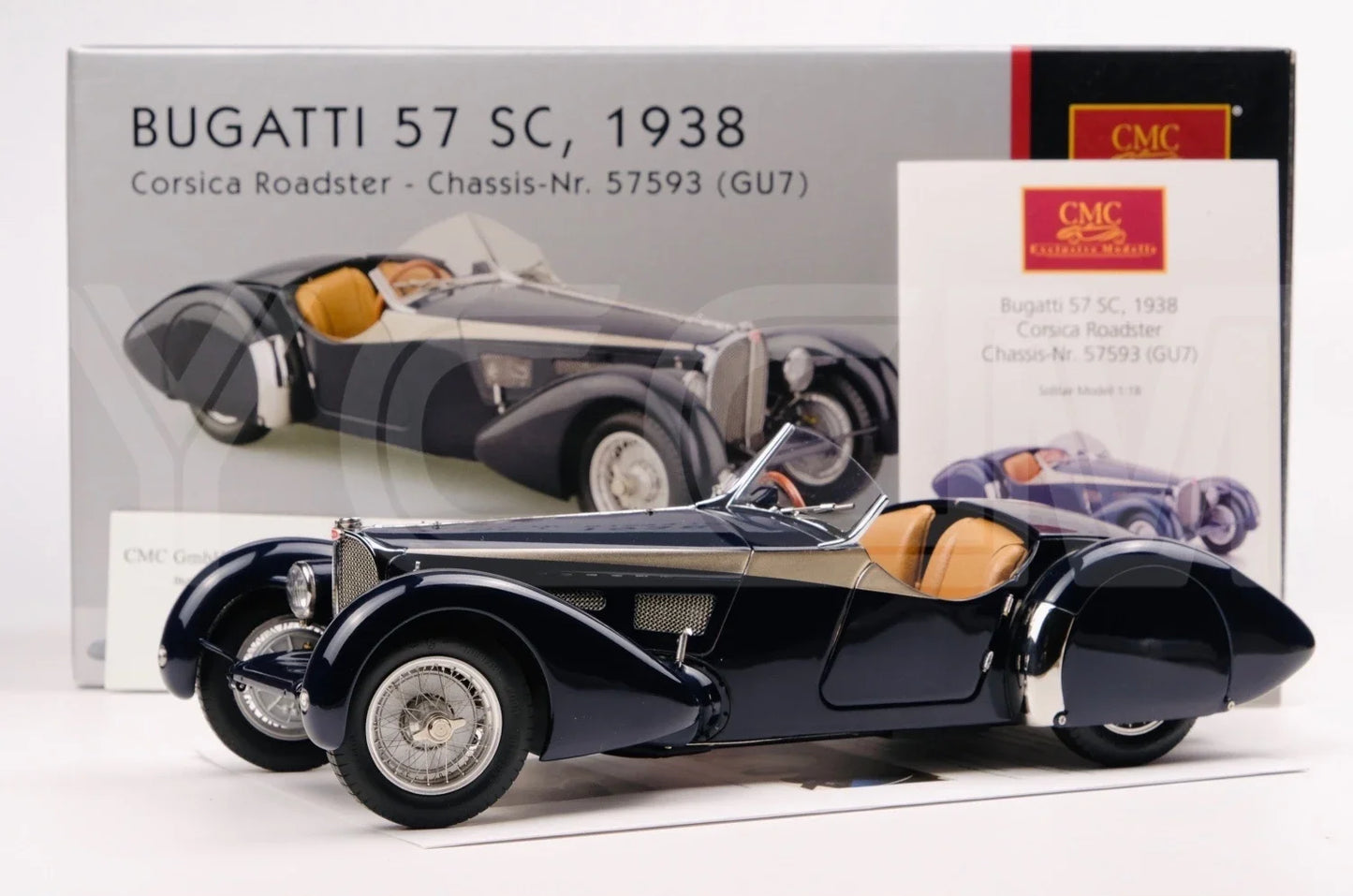 CMC 1:18 57SC 1938 Convertible Simulation Limited Edition All Open Alloy Metal Static Car Model Toy Gift