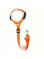 Solid Color Two-in-one Pet Car Seat Belt Nylon Lead Leash Backseat Safety Belt Adjustable Dogs Harness Collar Pet Accessories