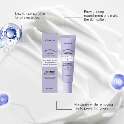Viareline Aloe Vera Facial Hair Removal Cream Lasting Soothing Growth Inhibitor Good Smell For Women Man Body Remove Hair Creams