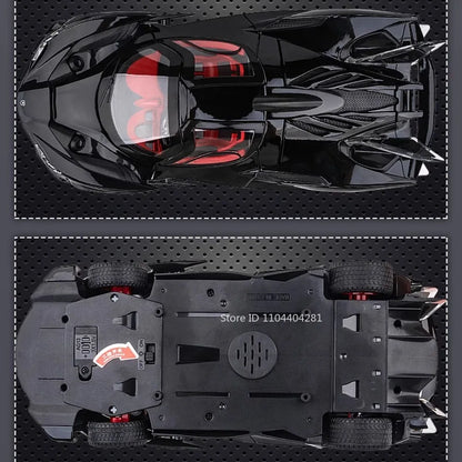 Lambor V12 Apollo EVO 1:18 Model Car Diecast Alloy Car Doors Opened Sound Light Pull Back Miniature Sportscar Collect Decoration