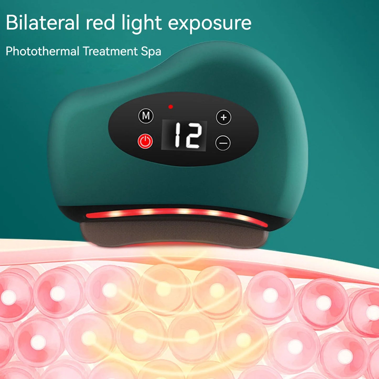 Electric Scraping Instrument Lightweight Heated Muscle Scraping Tool USB Charging Hot Compress Eye Massager Red Light Scraper