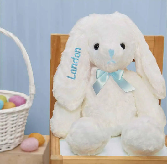 Personalized Plush Bunny Toys Child Custom Name Plush Embroidery Child First Easter Boys Girl Kids Birthdays Gift Toddler Doll