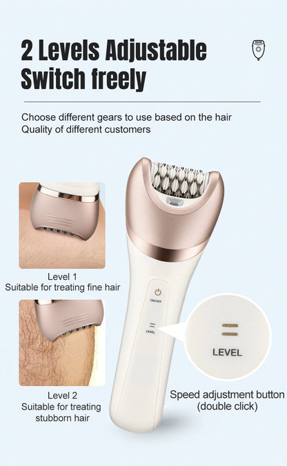 IRUIBEAUTY 703 Electric Women Epilator Shaver Leg Body Hair Removal Lip Chin Depilatory Lady Bikini Trimmer Facial Hair Remover