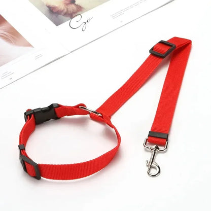 Pet Car Safety Seat Belt Nylon Headrest Restraint Harness Leash Adjustable for Dogs And Cats Travel Vehicle Accessory