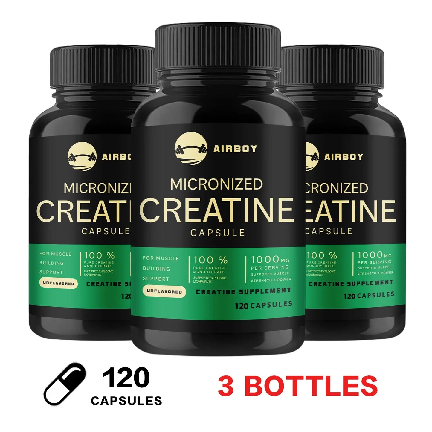 Micronized Creatine - Suitable for Muscle, Strength, Energy, and Recovery, Improve Athletic Performance