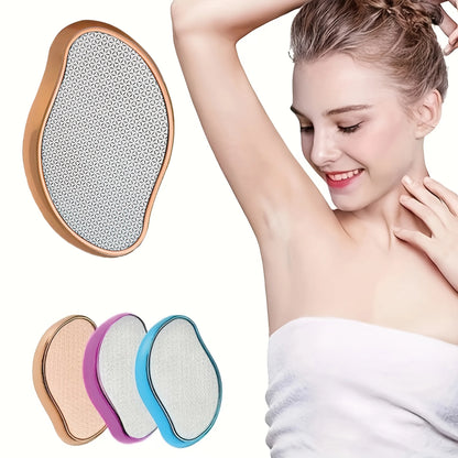 Crystal Epilator - Painless Hair Removal Tool for Men and Women, Reusable Exfoliating Pads for Smoothing Legs, Arms and Body
