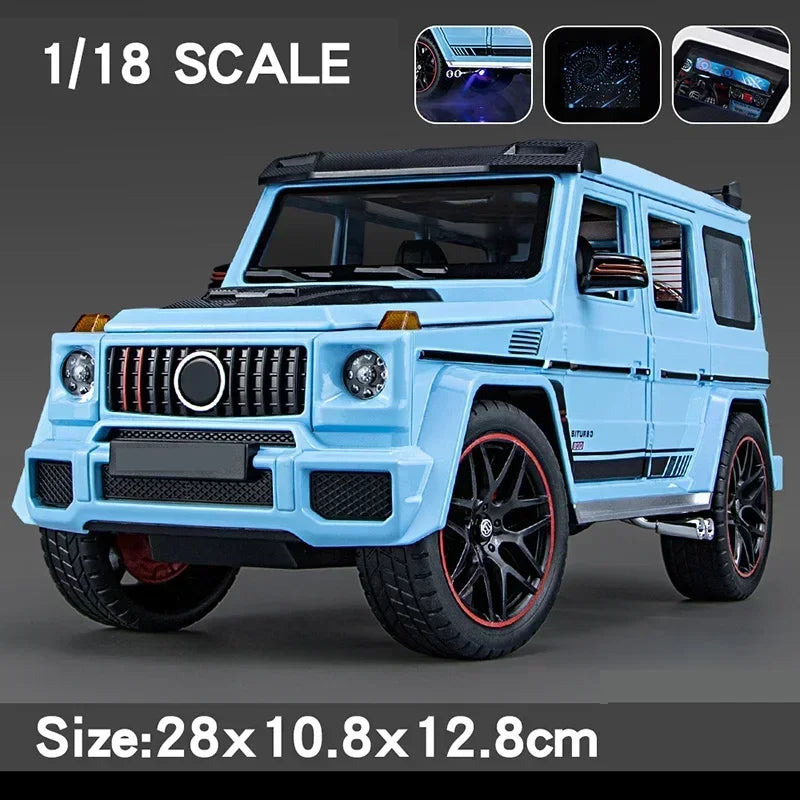 G800 Model Car 1:18 Alloy Diecast Metal Off-Road Vehicles Collection With Sound & Light Toy Cars Gift Series