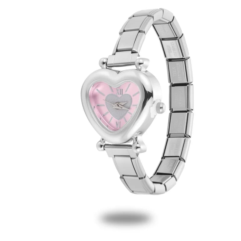 2026 Women's DIY 9MM Width Italian Elastic Charm Stainless Watch Bracelet Bangle For Party Friend Birthday Jewelry Gift