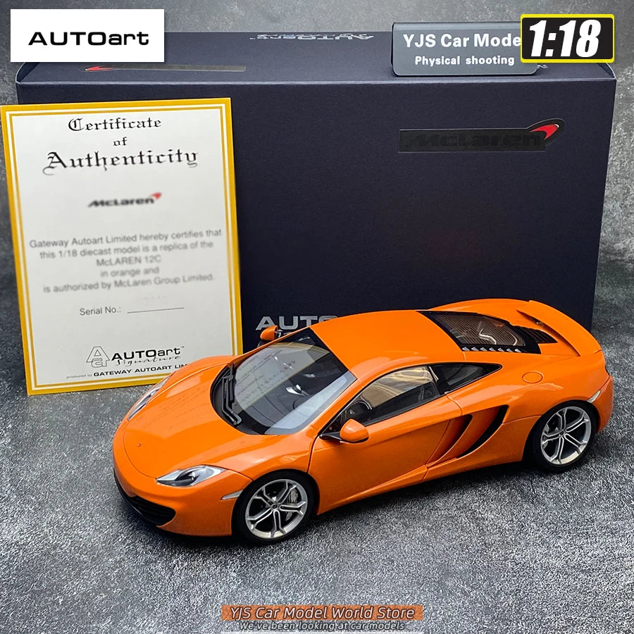 AUTOART Diecast car model 1/18McLaren MP4-12C Static display car models  Collect festival gifts