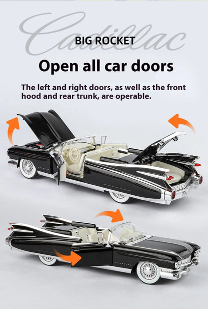 Retro luxury 1:24 convertible sports car alloy model, exquisite desktop ornaments, best collection for car model enthusiasts