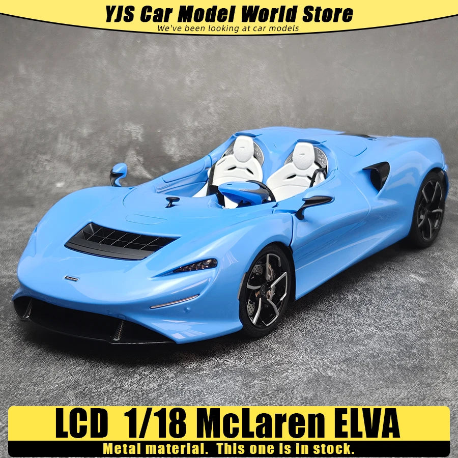 LCD Diecast car model 1:18 McLaren ELVA car model metal static display collection
