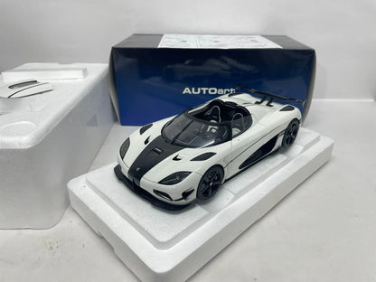 Autoart 1:18 Agera RS White Black Simulation Limited Edition All Open Alloy Metal Static Car Model Toy Gift