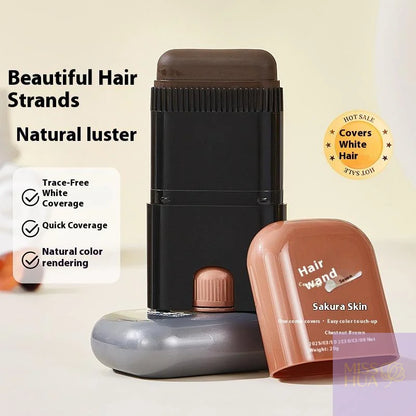HUA 20g Waterproof And Sweat-proof Hair Dye Comb Hair Dye Comb Applicator Long Lasting Hair Color Pen Stick For White Gray Hair