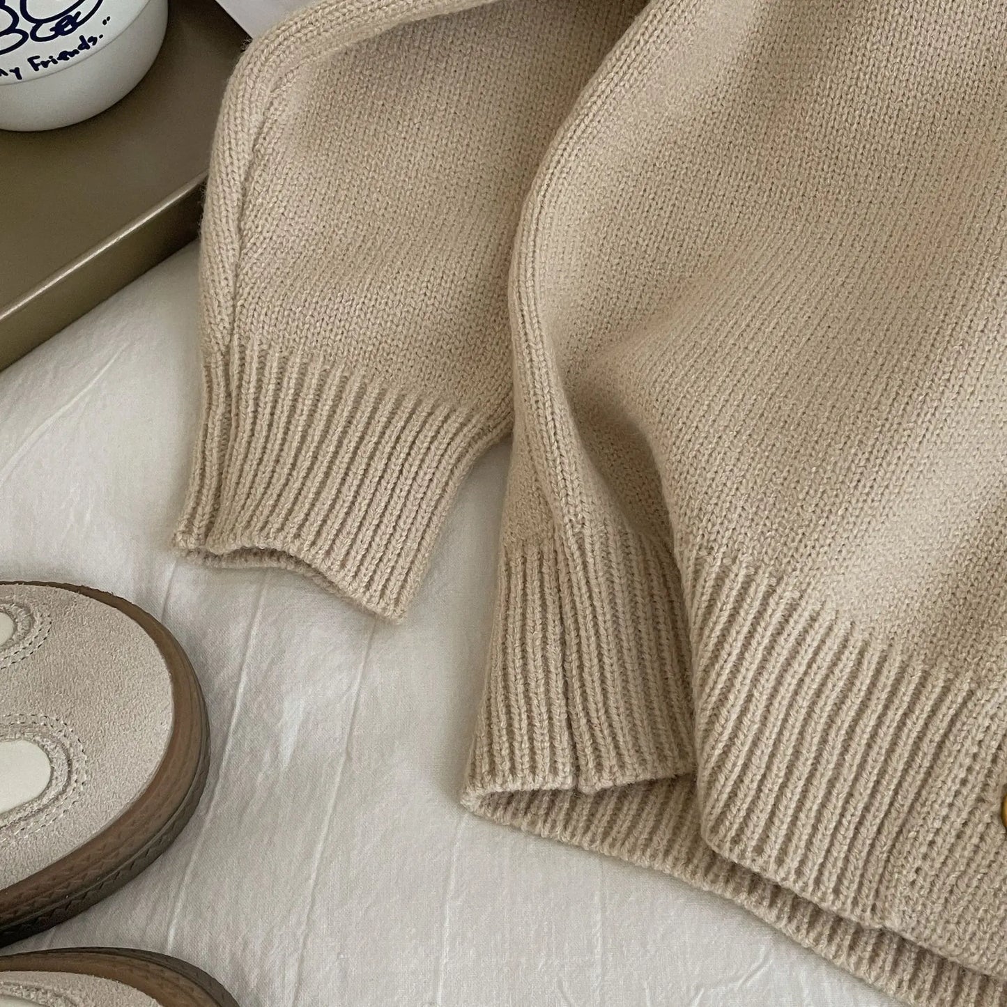 Fashion Baby Girl Boy Embroidery Cardigan Infant Toddler Child Sweater Long Sleeve Kid Knitwear Coat Casual Baby Clothes 18M-10Y