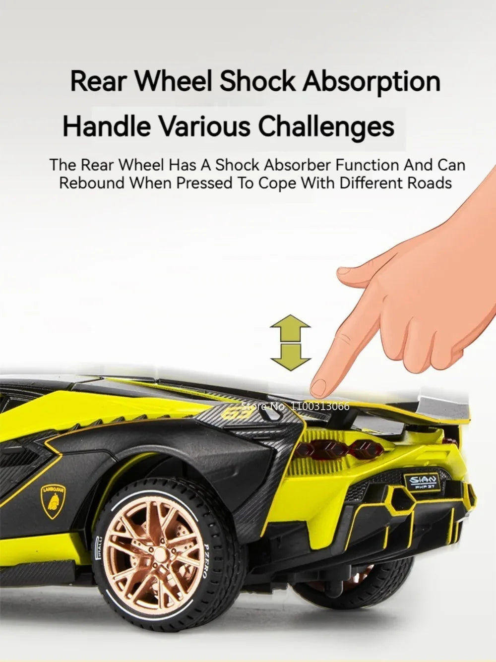 BYD YANGWANG U9 1:24 Cars Miniature Models Toys Wheel Shock Absorption Light Music Supercar