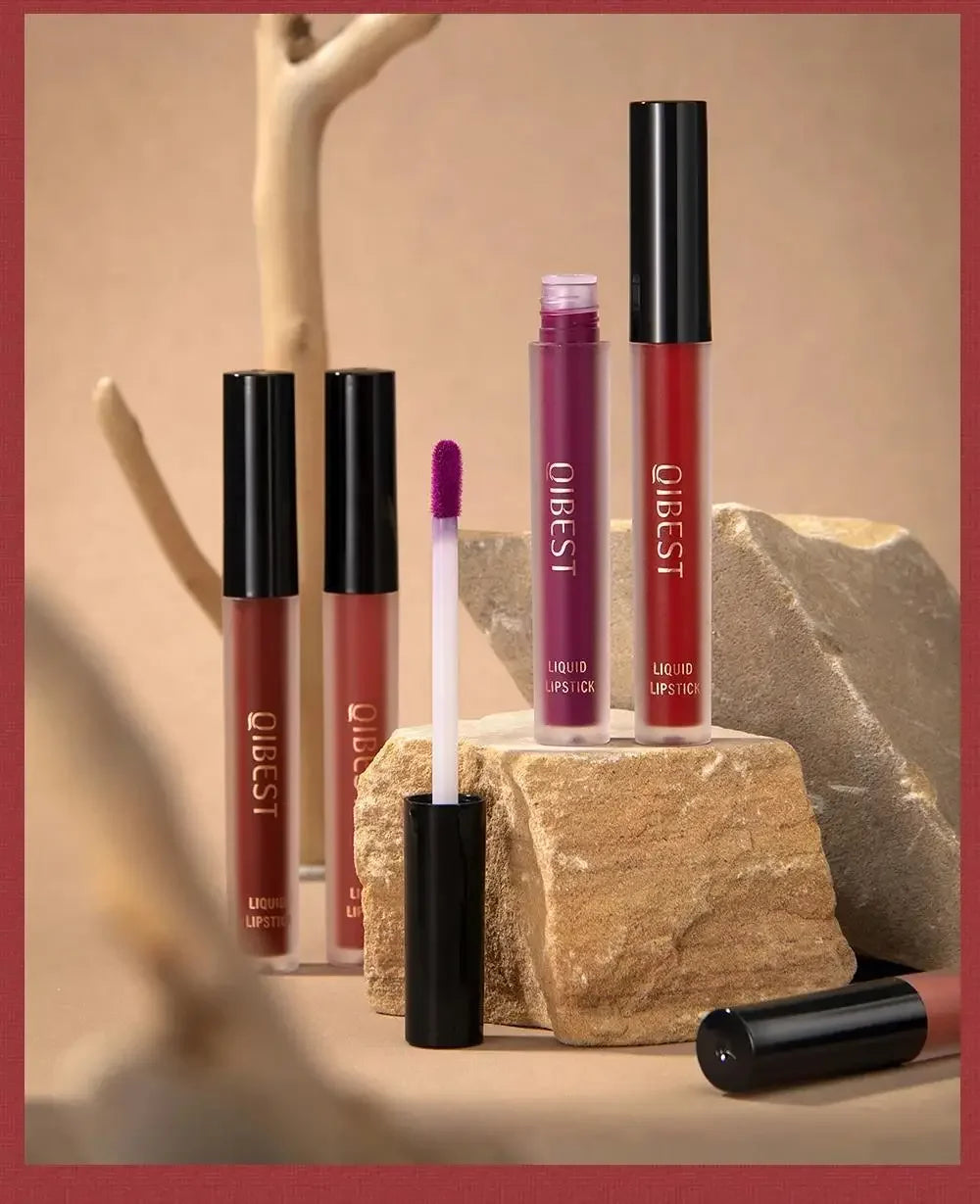 3 in 1 Lipstick and Lipliner Set, Long Lasting Waterproof Lip Stain Liquid Lipgloss Set for Women Halloween Gothic Makeup