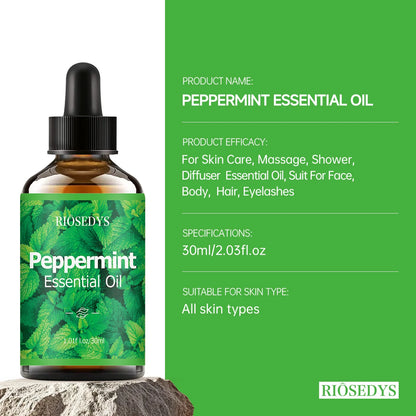 Peppermint essential oil, with its herbal scent, is suitable for aromatherapy diffusion and body massage,and also nourishes hair