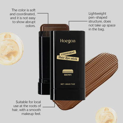 Waterproof Hair Dye Stick Quick Cover Gray White Hair Root Repair Black Brown Natural Hair Coloring Stick Easy Hairline Styling
