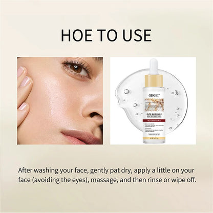 Hoygi Peel Shot Ampule Set Rice Toner Moisturizing Facial Essence Glowing Skin Water-oil Balancing Essence Revitalizing Skin Dullness