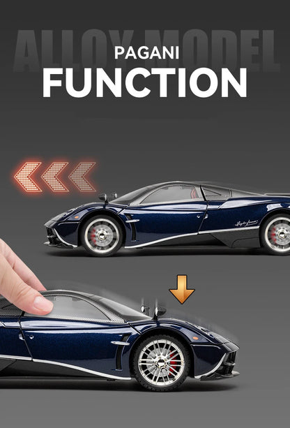 Pagani Huayra Dinastia 1:18 Alloy Racing Car Model Diecasts Metal Sports Car Vehicles Model Simulation Sound Light Kids Toy Gift